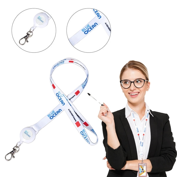 1/2" Lanyard w/ Retractable Badge Reel