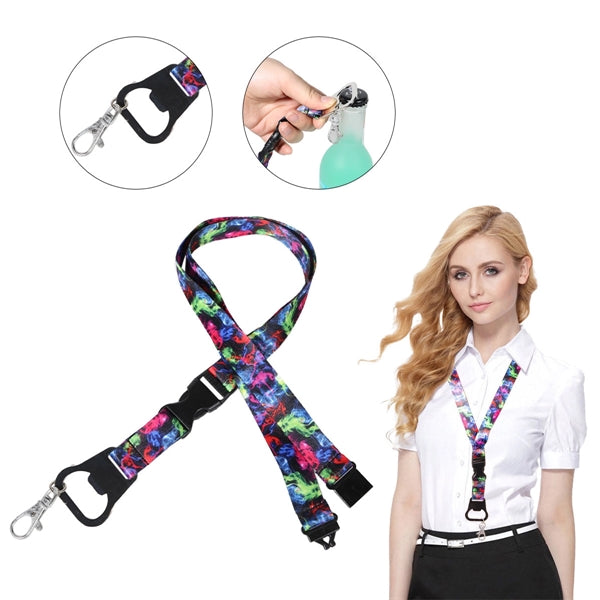 3/4" Lanyard w/ Buckle Release & Bottle Opener