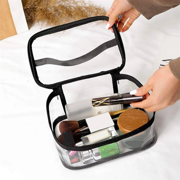 Waterproof PVC Clear Travel Toiletry Makeup Bags with Zipper