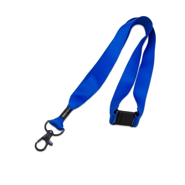 3/4" Polyester Lanyard w/ Black Lobster Claw & Safety