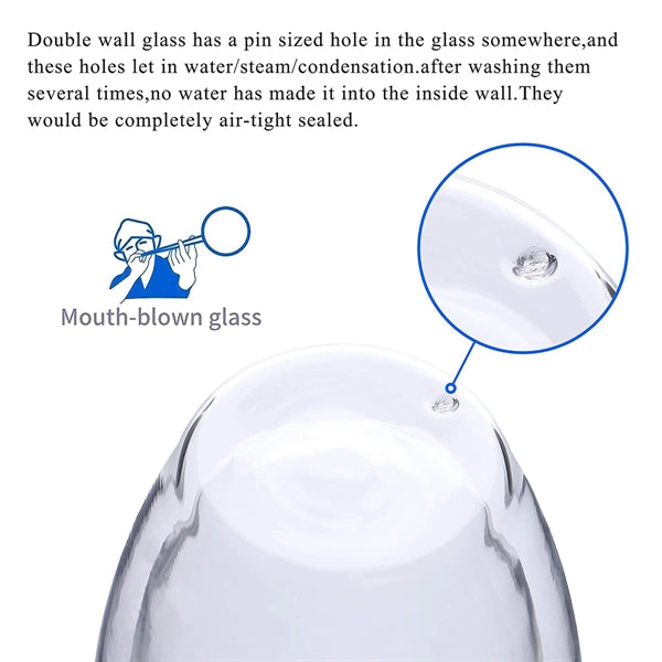 Double Walled Glass Coffee Mugs with Handle