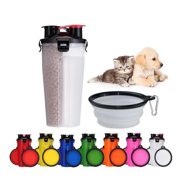 Pet Dual Water Food Cup Dog Bowl