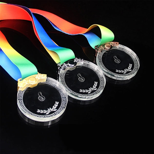 Customize Crystal Award Medals with Ribbon