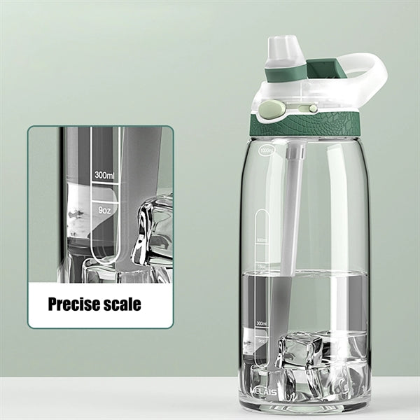 1000Ml Sports Water Bottle With Straw