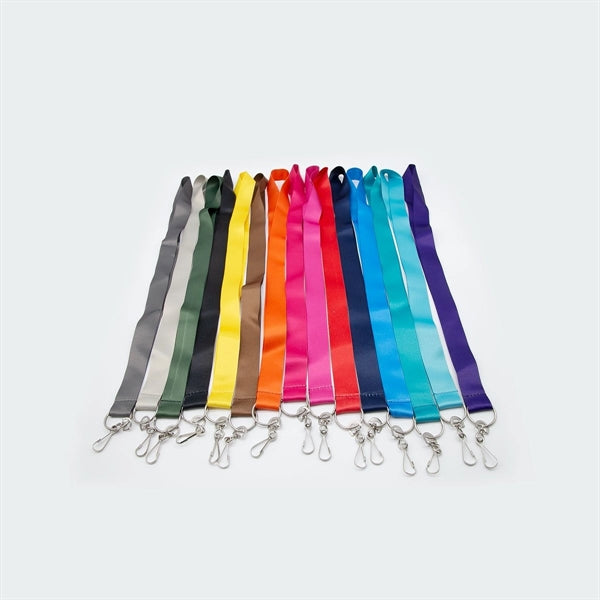 1" Lanyard w/ Metal Split Ring & Swivel J Hook