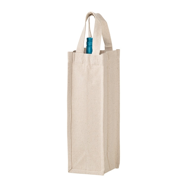 1-Bottle Heavy Cotton Canvas Tote