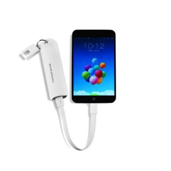 2000mA key chain power bank with cable