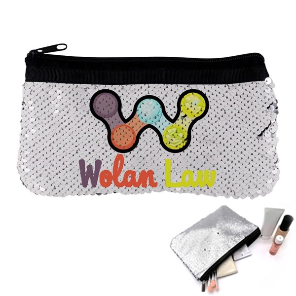 Full Color Sequin Zippered Pouch