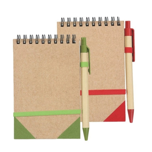 Kraft Spiral Notepad with Pen