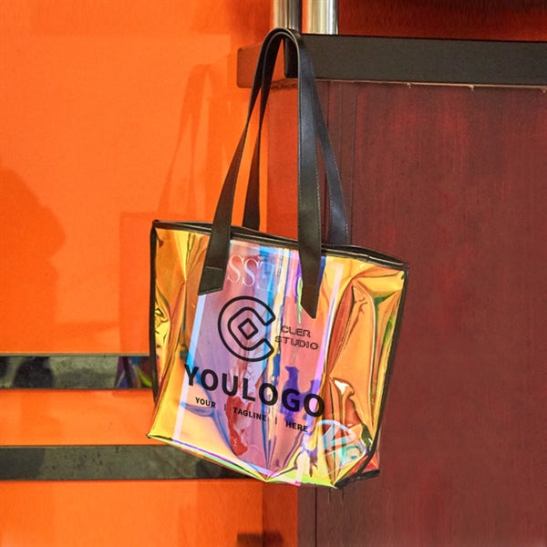 PVC Laser Gradient Effect Fashion Tote Bag