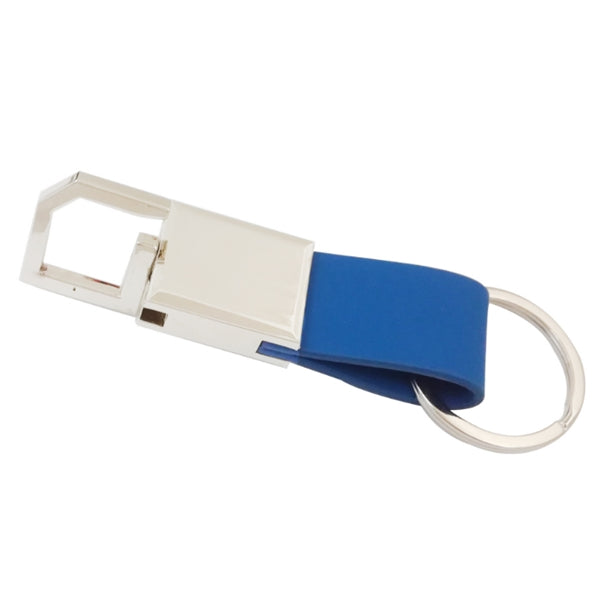 Leatherette Metal Clip-On Key Chain