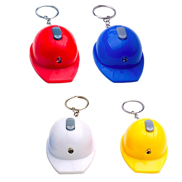 Hardhat LED Flashlight Bottle Opener Keychain
