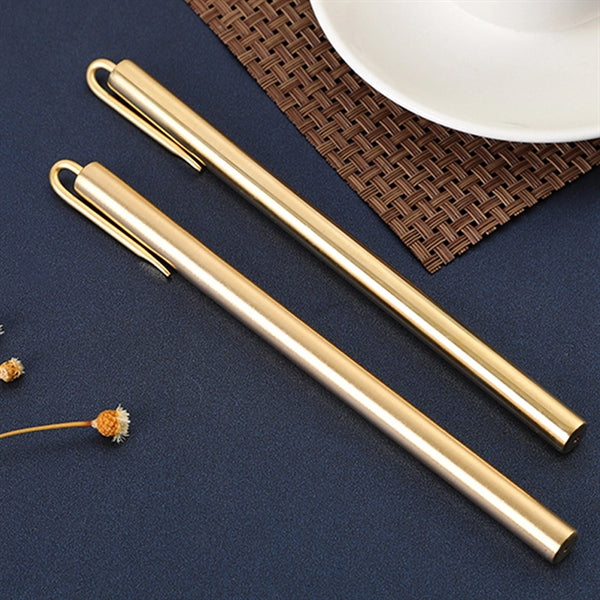 Luxury metal copper ballpoint pen with clip