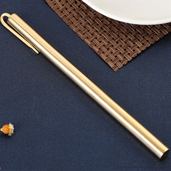 Luxury metal copper ballpoint pen with clip