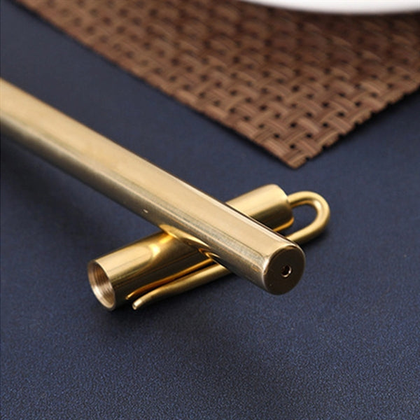 Luxury metal copper ballpoint pen with clip