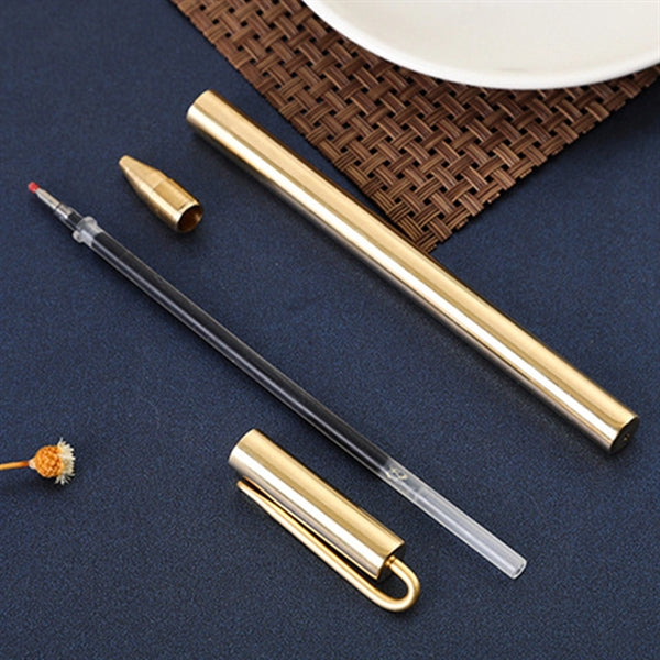 Luxury metal copper ballpoint pen with clip