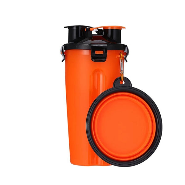 Dog Water Dispenser and Food Container with Bowl