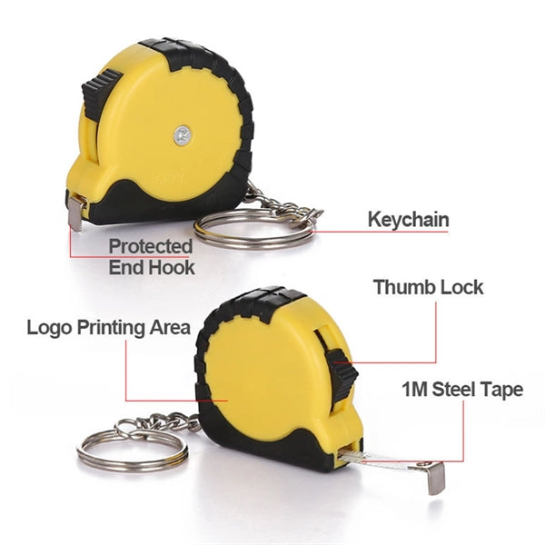 Mini Tape Measuring Keychain