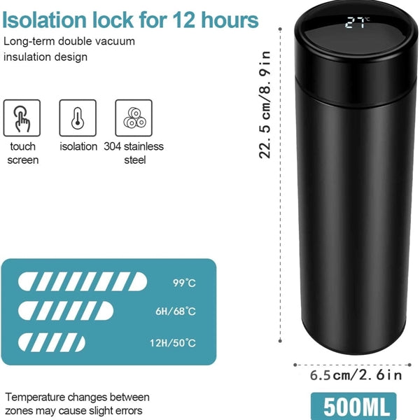 Smart Touch Temperature Display Water Bottle
