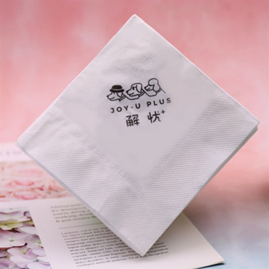 4.5" x 4.5" White 1 Ply Advertising Napkin (Free shipping)