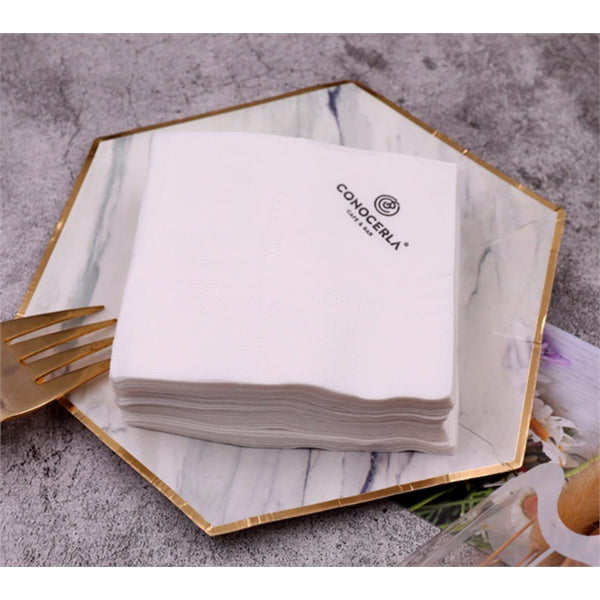 4.5" x 4.5" White 2 Ply Beverage Napkin (Free shipping)