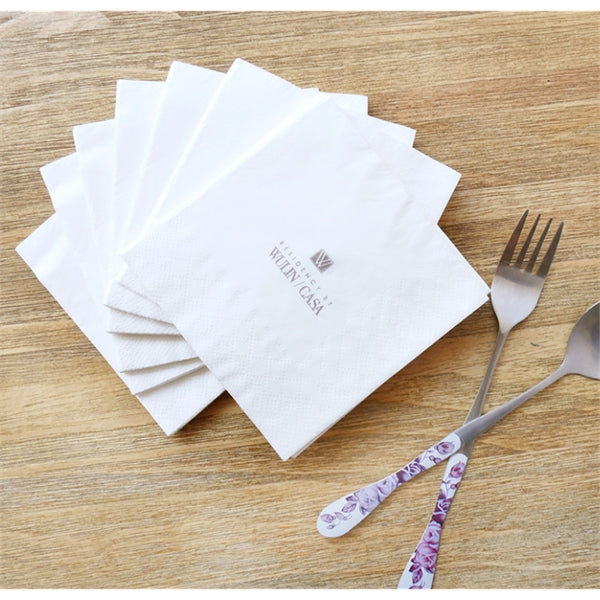 4.5" x 4.5" White 2 Ply Beverage Napkin (Free shipping)