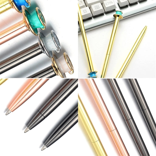 Teapot Shape Twist Action Oily Gel Thin Stick Ballpoint Pen