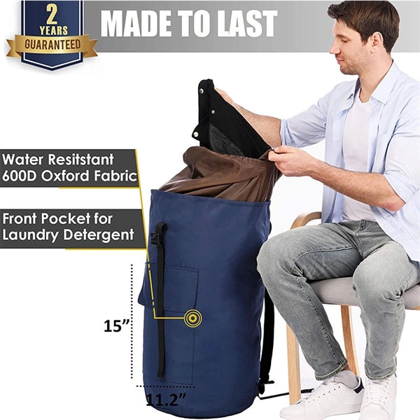 115L Laundry Backpack With Padded Shoulder Strap