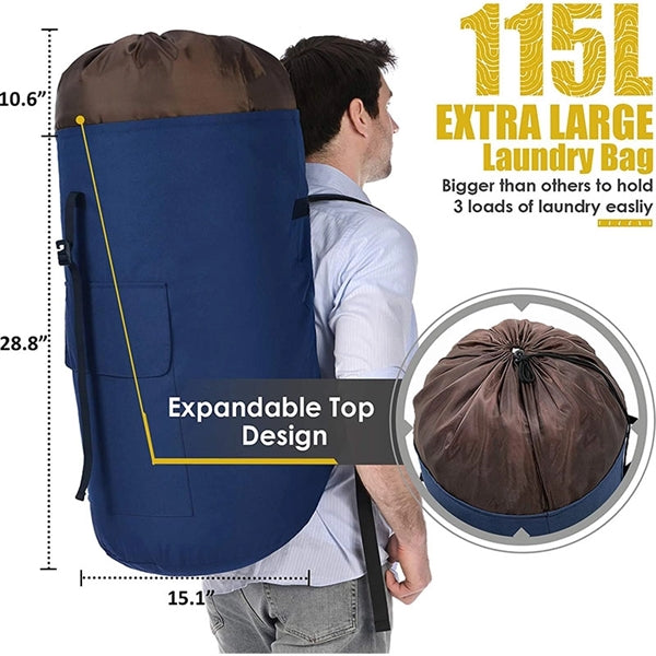 115L Laundry Backpack With Padded Shoulder Strap