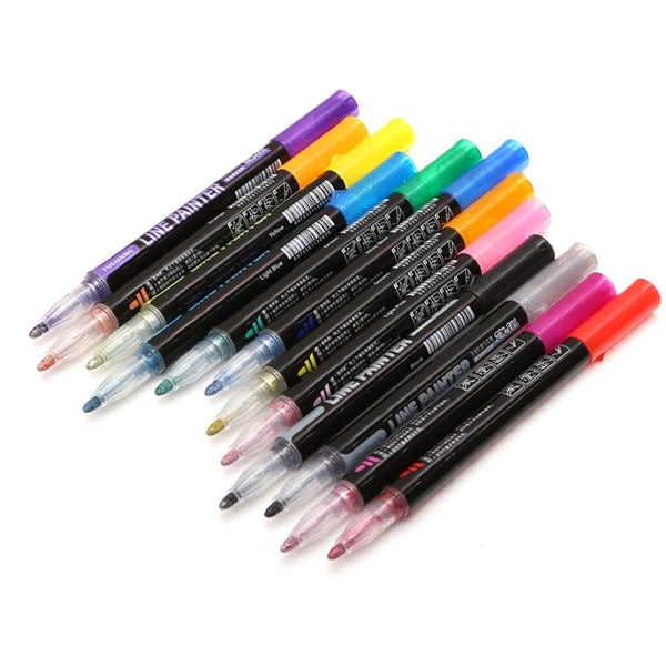 Shiny Double Line Contour Pen Color Marker