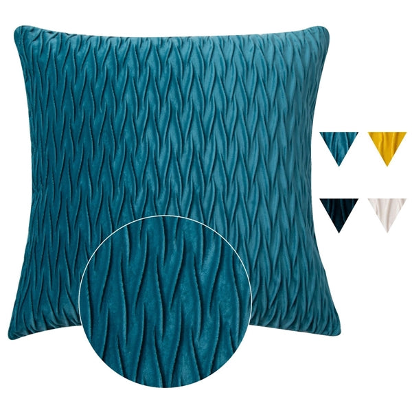 Solid Velvet Pleated Pillowcase