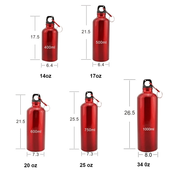 20 oz Aluminum Sports Water Bottle