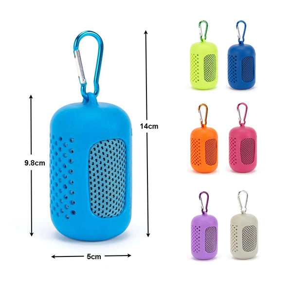 Cooling Microfiber Towel With Silicone Case