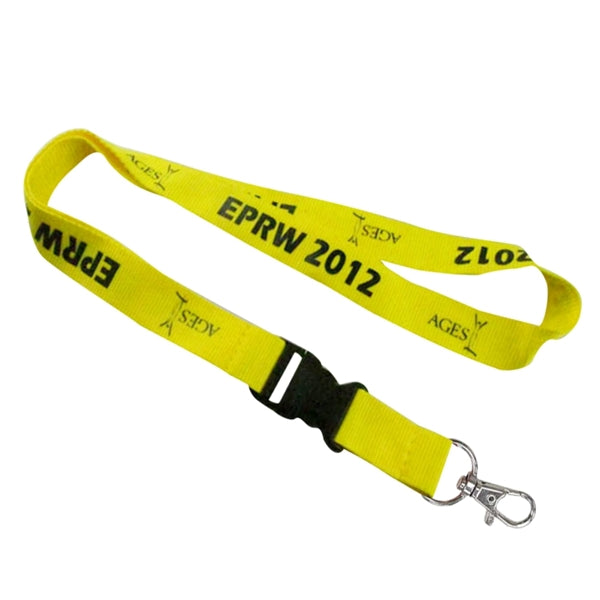 1" Recycled PET Lanyard Custom Imprint ID Badge Holder