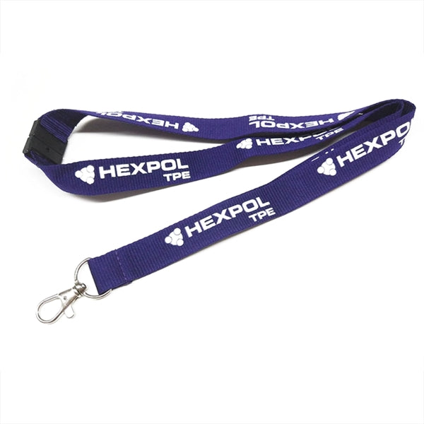 1" Recycled PET Lanyard Custom Imprint ID Badge Holder