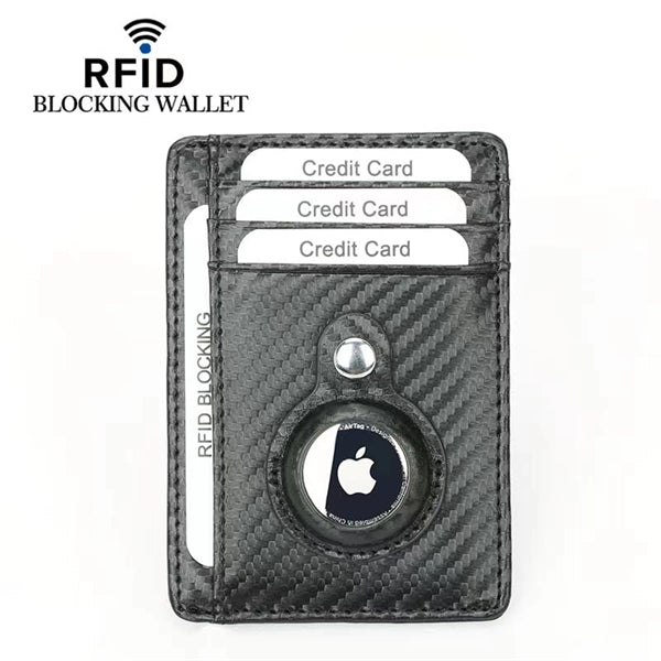 RFID Wallet + Keychain w/ Apple Tracker Holder