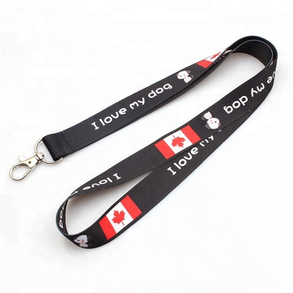 1" Recycled PET Sublimation Lanyard w/ ID Badge Holder