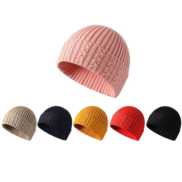 Winter Thick Cable Knit Beanie Cuff Hat