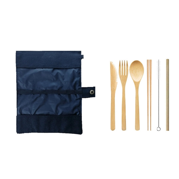 Flatware Cutlery Bamboo Set Outdoor Utensils Tableware