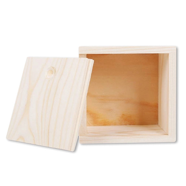 Wooden Storage Box with Slide Top