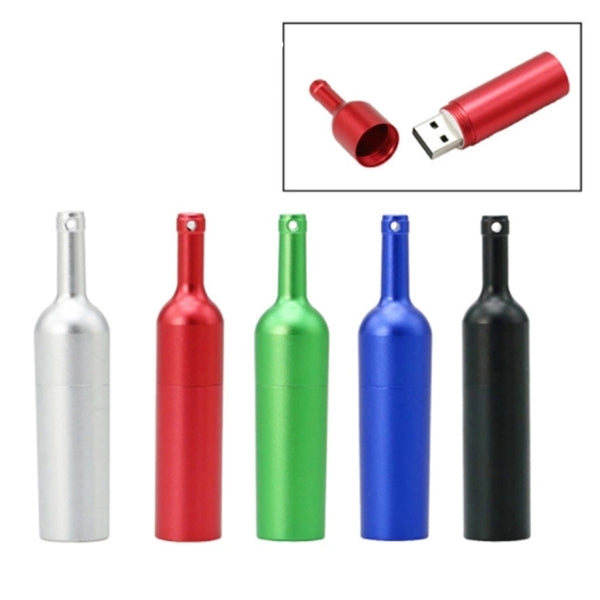 Wine Bottle Key Chains W/ USB Flash Drive - 4GB