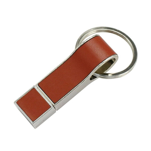 Leather Key Chains W/ USB Flash Drive - 8GB