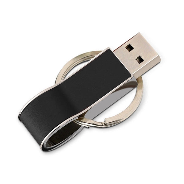 Leather Key Chains W/ USB Flash Drive - 8GB