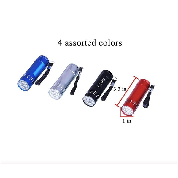 Mini Flashlights with Lanyard 9 Bulbs LED