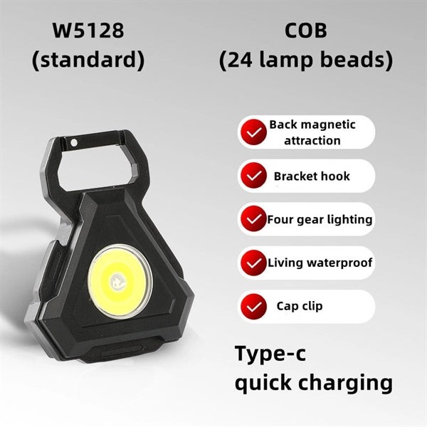 Led Aluminum Alloy Flashlight Key Buckle Light