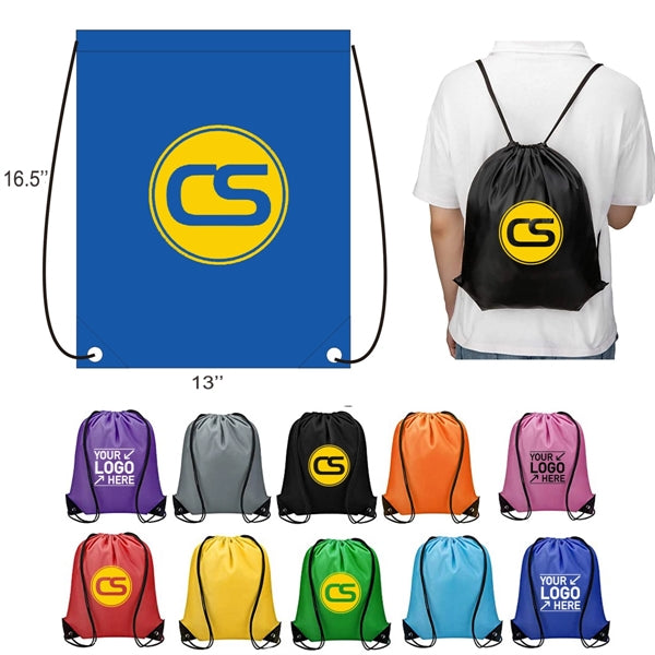 420D Polyester Waterproof Drawstring Backpack for Party Gym