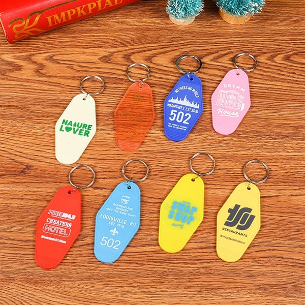 Plastic Hotel Keychain / Motel Key Tag
