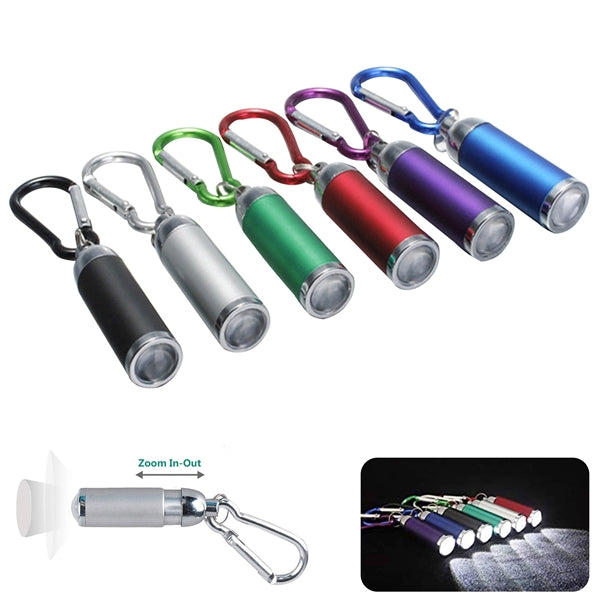 Stretchable LED Flashlight With Carabiner Clip