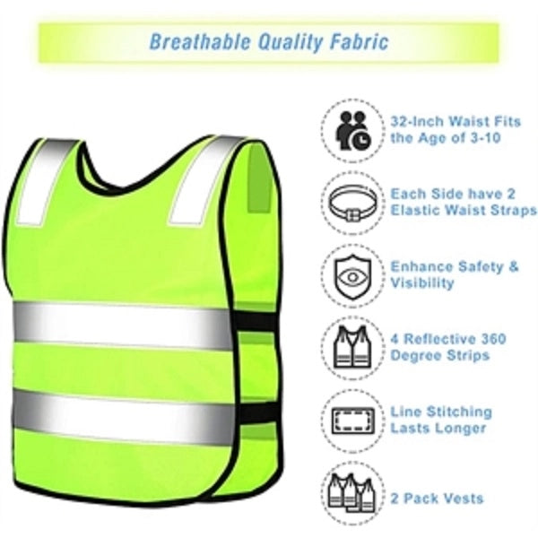 Child Safety Visibility Vest for Cycling Skiing