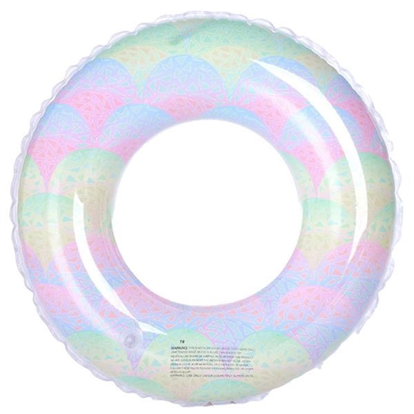 Inflatable Pool Float Glitter Swim Ring Water Tube Toy